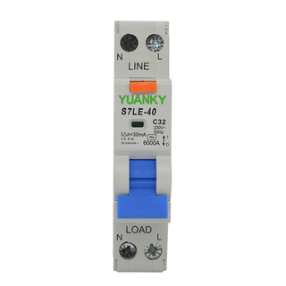 Disjuntor industrial de sobrecarga do disjuntor de corrente residual série Yuanky S7LE-40