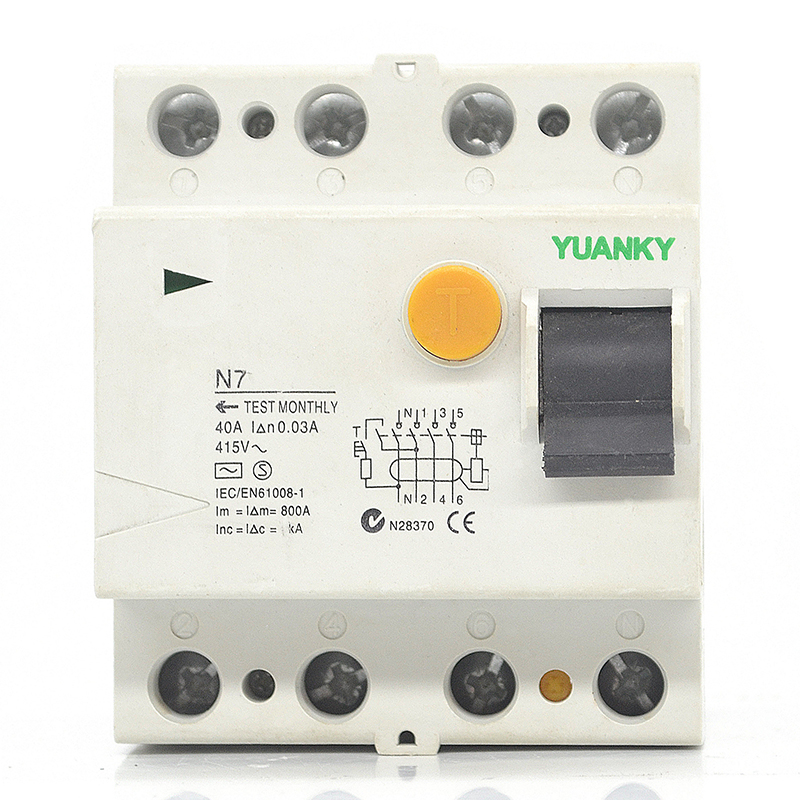 Disyuntor de corriente residual de protección contra fugas de alta calidad de nueva forma YUANKY