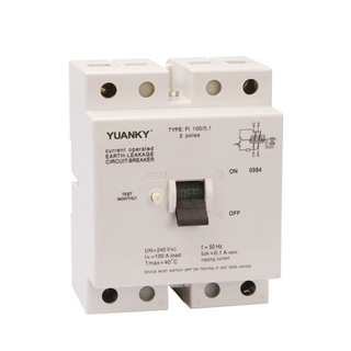 YUANKY MCCB 1P + N HWL Interruttore automatico di corrente residua con protezione da sovracorrente Fornitore Rcbo