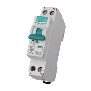 Fornecimento elétrico de venda quente 1P+N 6A 10A 16A 20A 25A 32A Sobrecarga do disjuntor de corrente residual Rcbo