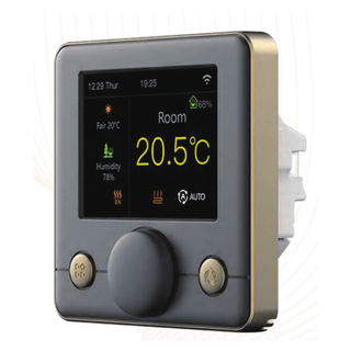바닥난방 온도조절기 손잡이 회전식 앱 원격 음성제어 VA 컬러 LCD 냉난방 모니터링 온도조절기