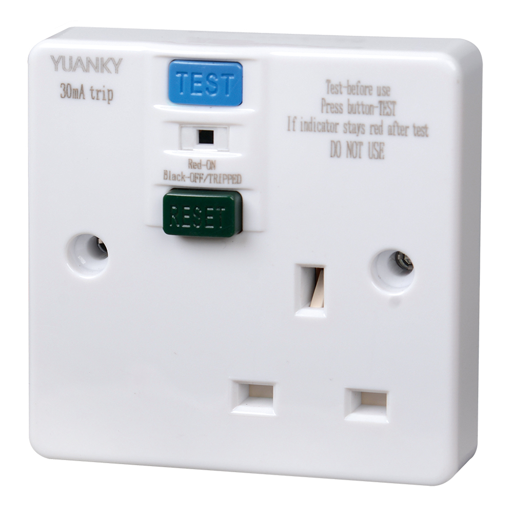 Wall sockets များနှင့် switches များအတွက် အရည်အသွေးမြင့် Single Rcd Power Switch Socket