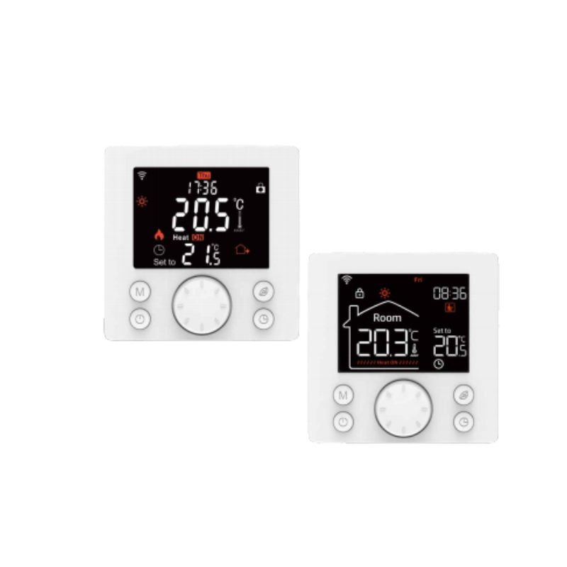 Programmable Handwheel Smart Wi-Fi Thermostat with Full-color LCD Screen.