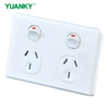 Yuanky Wall Switch 10A 16A 32A 1 G 2 Way Double Pole Type c Usb Dimmer Speed Tel Tv Wall Switch Socket