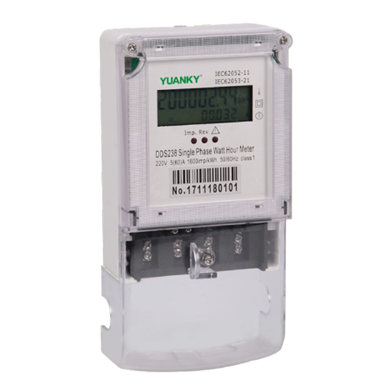 Yuanky エネルギーメーター LCD ディスプレイ 6+2 高安定性 IP54 5(60)A 10(100)A 単相不正行為防止 KWH メーター