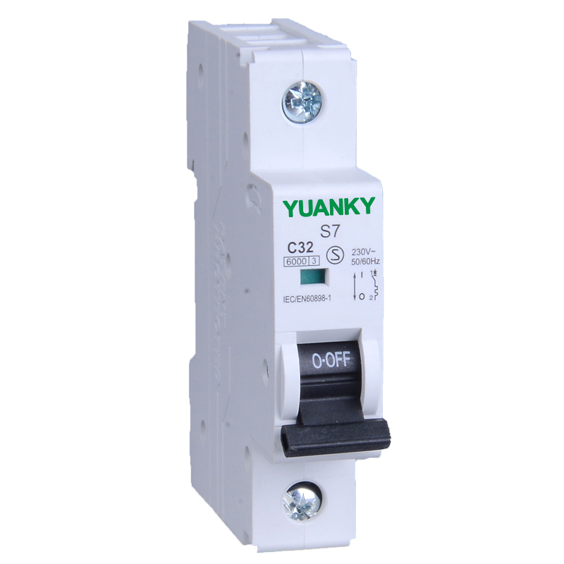 YUANKY S7-G MCB 1-63A 1P 2P 3P 4P Curve bcd 6ka Мініатюрний автоматичний вимикач Mcb