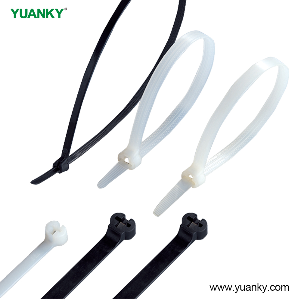 Yuanky كابل التعادل PA66 نايلون 66 الذاتي قفل متعدد الألوان البلاستيك التعادل يلتف الكابل التعادل