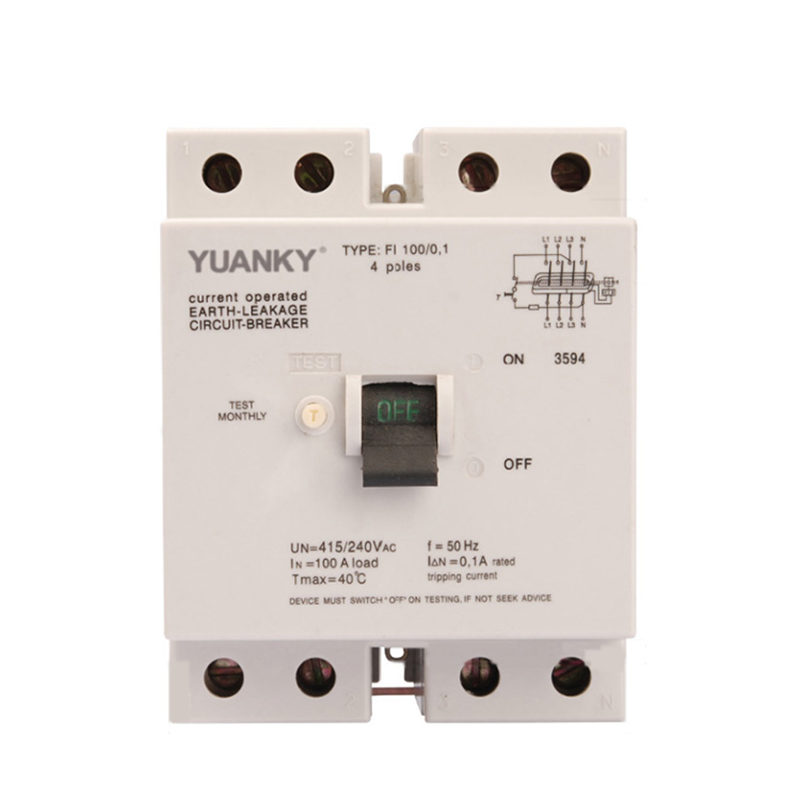 YUANKY MCCB 1P+N HWL Residual Current Circuit Breaker With Overcurrent Protection Rcbo Supplier