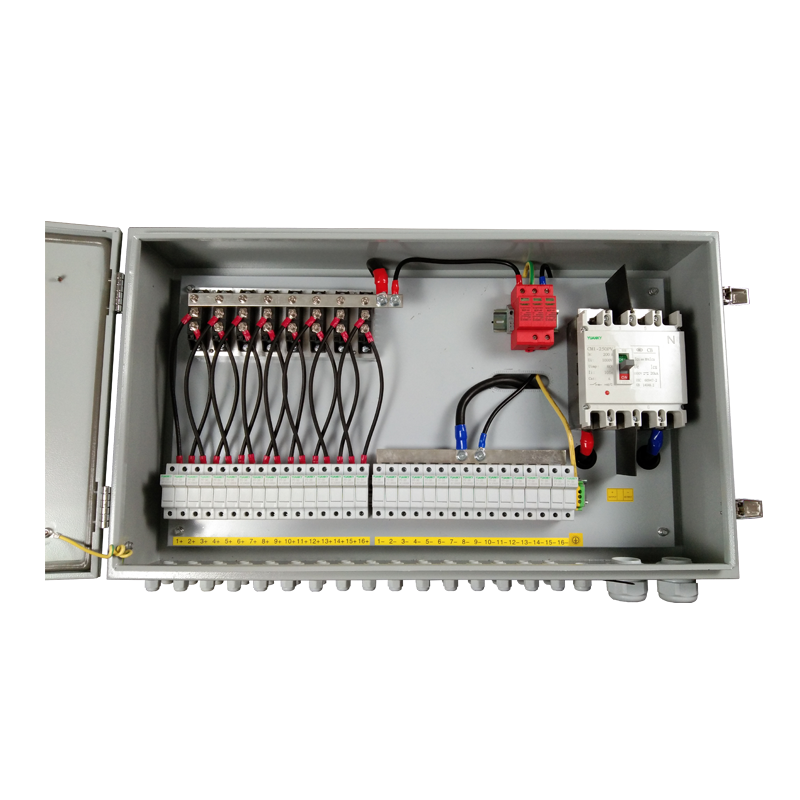 YUANKY 1500VDC Waterproof IP65 PV Combination Key Lock Box 4 6 8 10 12 14 16 18 24 Ways String Solar Pv Combiner Box DC 1500V