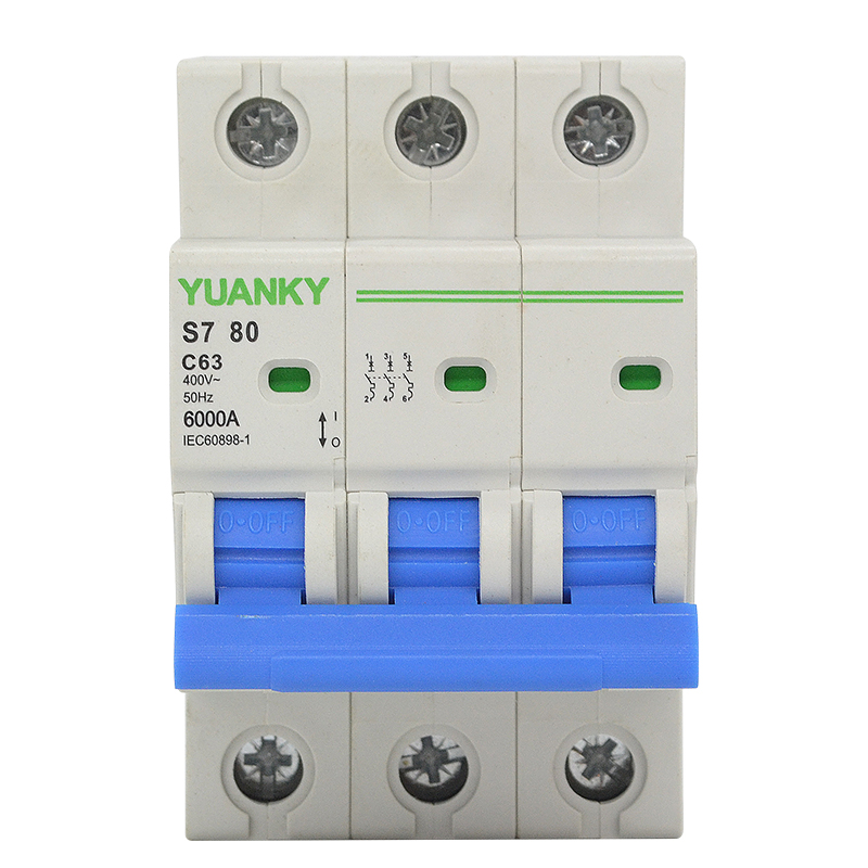 YUANKY 63A 400V 1P 2P 3P 4P Міні автоматичний вимикач ціни Mcb для продажу