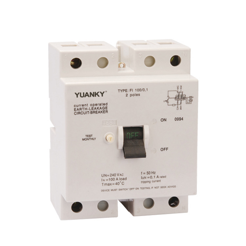 Disyuntor de corriente residual YUANKY MCCB 1P+N HWL con proveedor de Rcbo de protección contra sobrecorriente