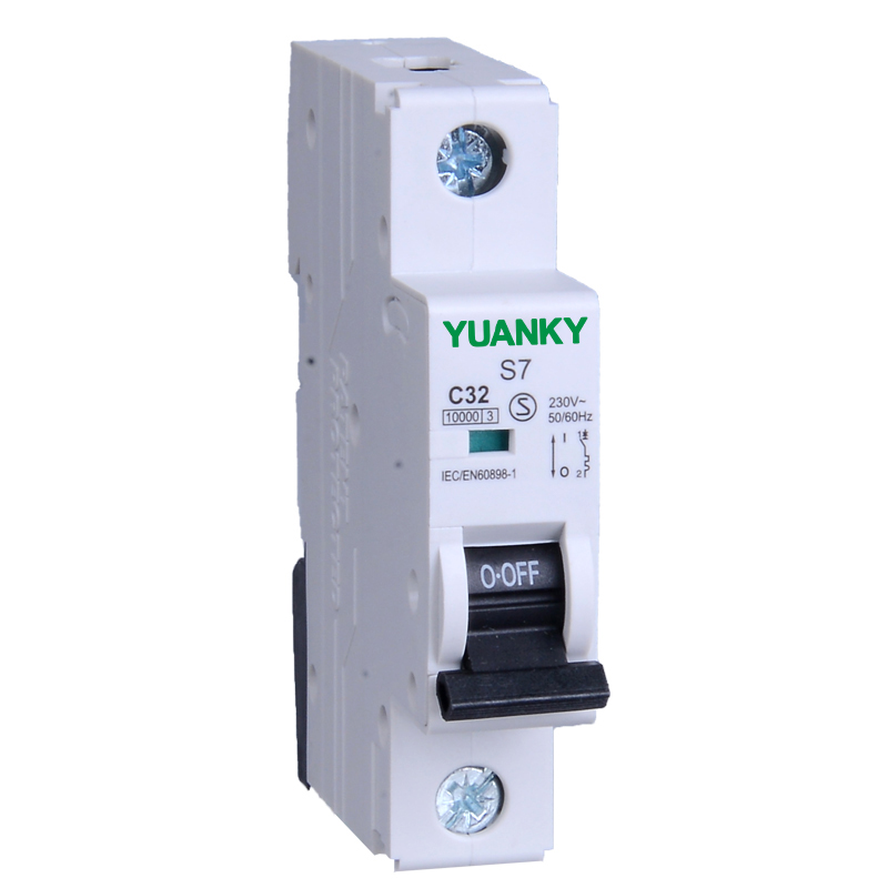 YUANKY IEC60898 CE S7-G Leistungsschalter Mcb bis zu 63A 10KA Miniatur-Leistungsschalter Mcb 1P 2P 3P 4P