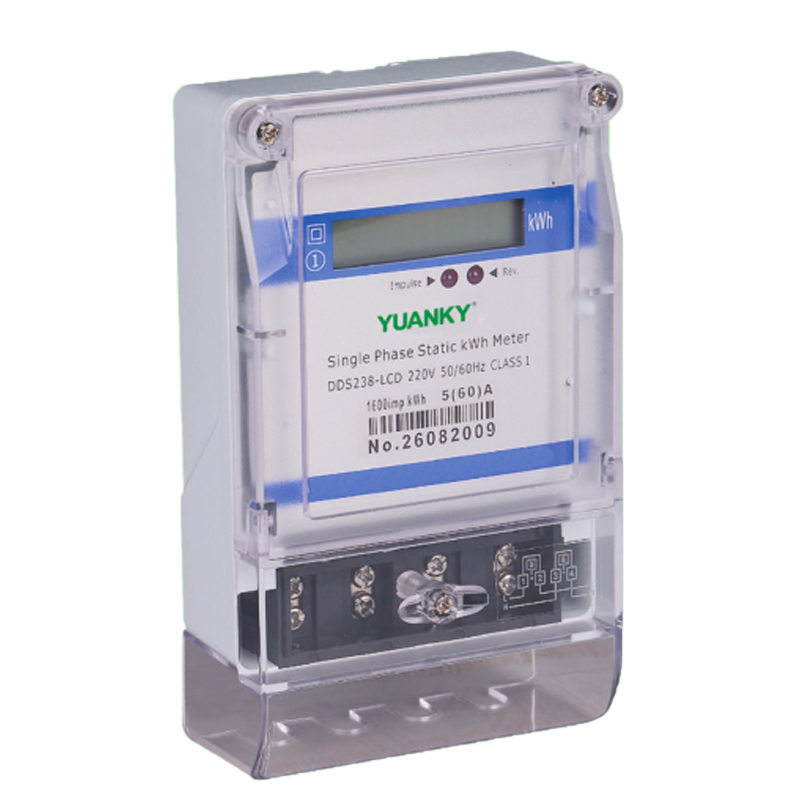 YUANKY ENERGY METER SINGLE PHASE TWO WIRE AC ACTIVE ENERGY DDS LCD DISPLAY STATIC KWH METER