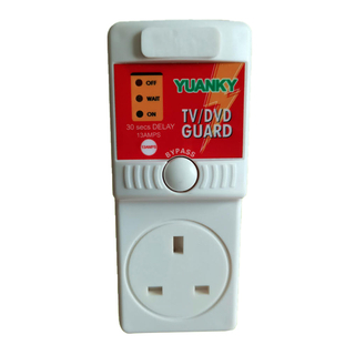 YUANKY TV Guard 230V 5A Protetor de tensão de tempo de espera de 30 segundos para centros de mídia de telas de TV