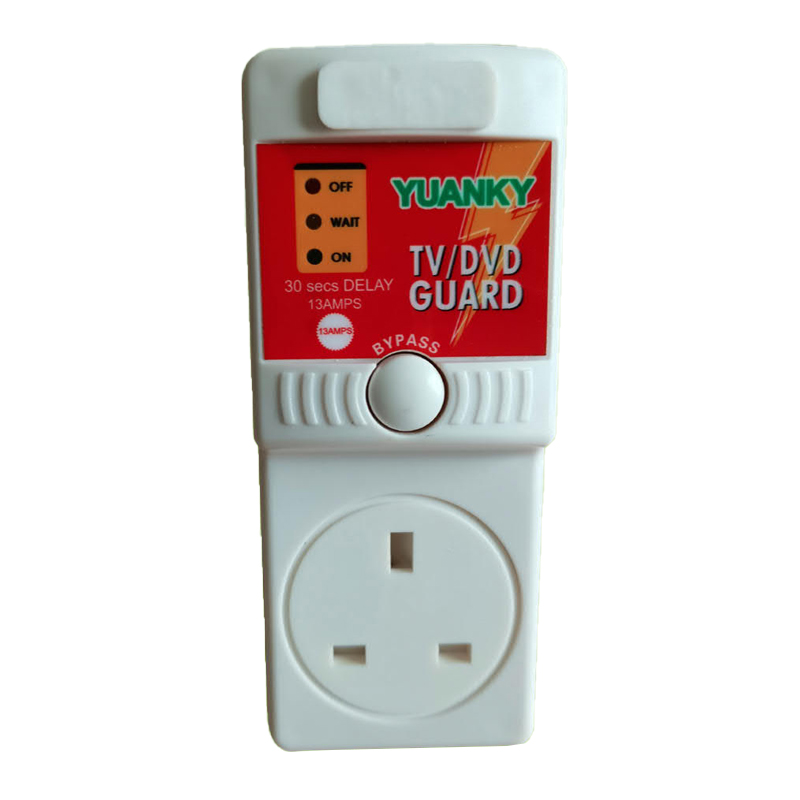 YUANKY TV-Schutz, 230 V, 5 A, 30 Sekunden Wartezeit, Spannungsschutz für TV-Bildschirme, Medienzentren