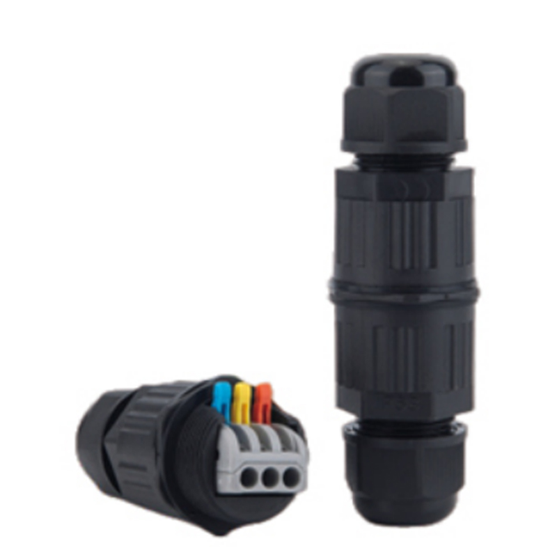 Waterdichte Connector 2pin 3 Pin 4 Pins Snelle Installatie Zonder Schroeven 32A 24A PA66 IP68 Vernikkeld Messing Draad Connector