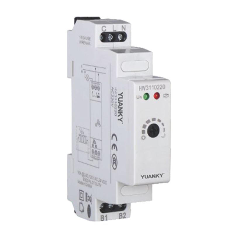 YUANKY LIGHT ACTIVATED SWITCH 5A 16A EXTERNAL PHOTOSENSITIVE SENSOR 35MM RAIL 220V LIGHTING CONTROL RELAY SWITCH