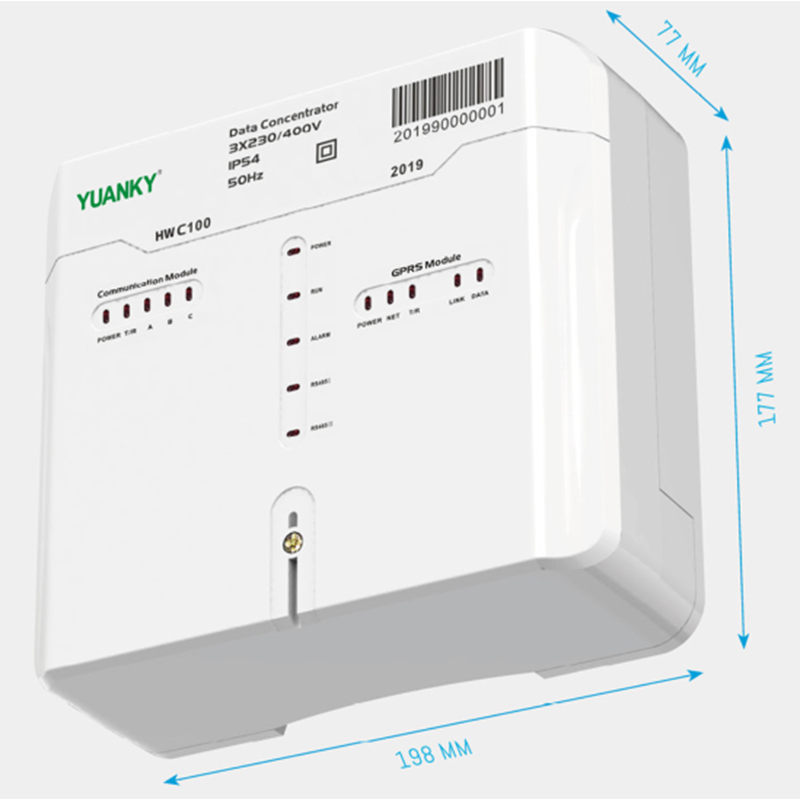 YUANKY HWC100 GPRS 3G 4G NB-IOT スマートプリペイドエネルギーメーターデータコンセントレーターユニット