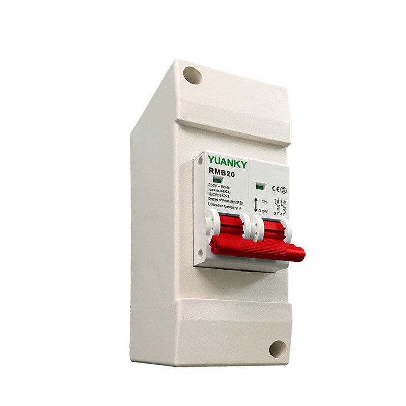 Wholesale 2 pole type B C D mcb Circuit breaker with protective cover mcb box 3