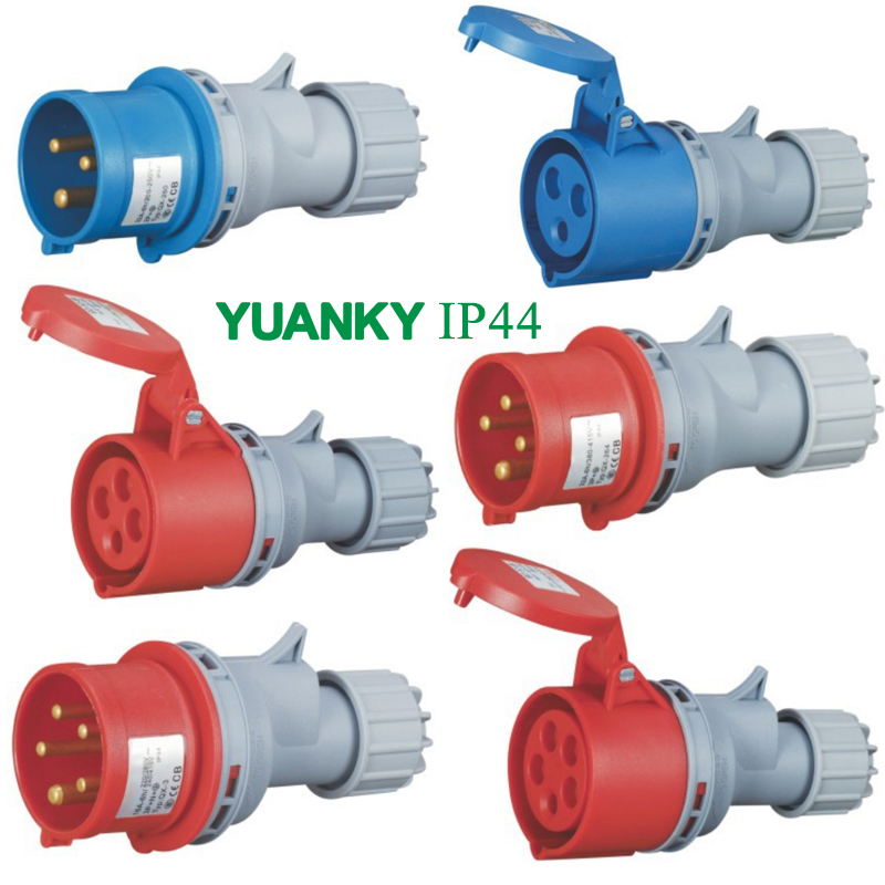 Yuanky 산업용 플러그 소켓 IP44 IP67 EN/IEC 60309-2 220V 240V 380V 415V 16A 32A 산업용 플러그 소켓