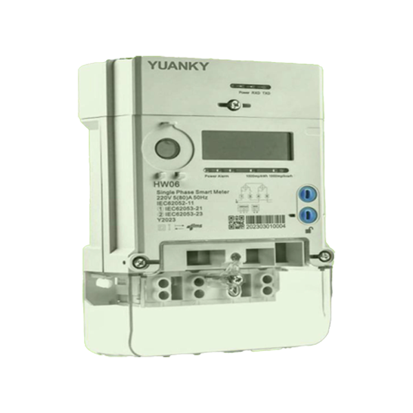 Yuanky Hw06 yksivaiheinen älymittari 220V 5(80)A 50HZ IEC62052-11 1IEC62053-21 2IEC62053-23 Y2023