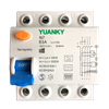 YUANKY RCCB 63A 2P 4P 240V 415V PV सिस्टम चार्जिंग पाइल में अवशिष्ट करंट सर्किट ब्रेकर