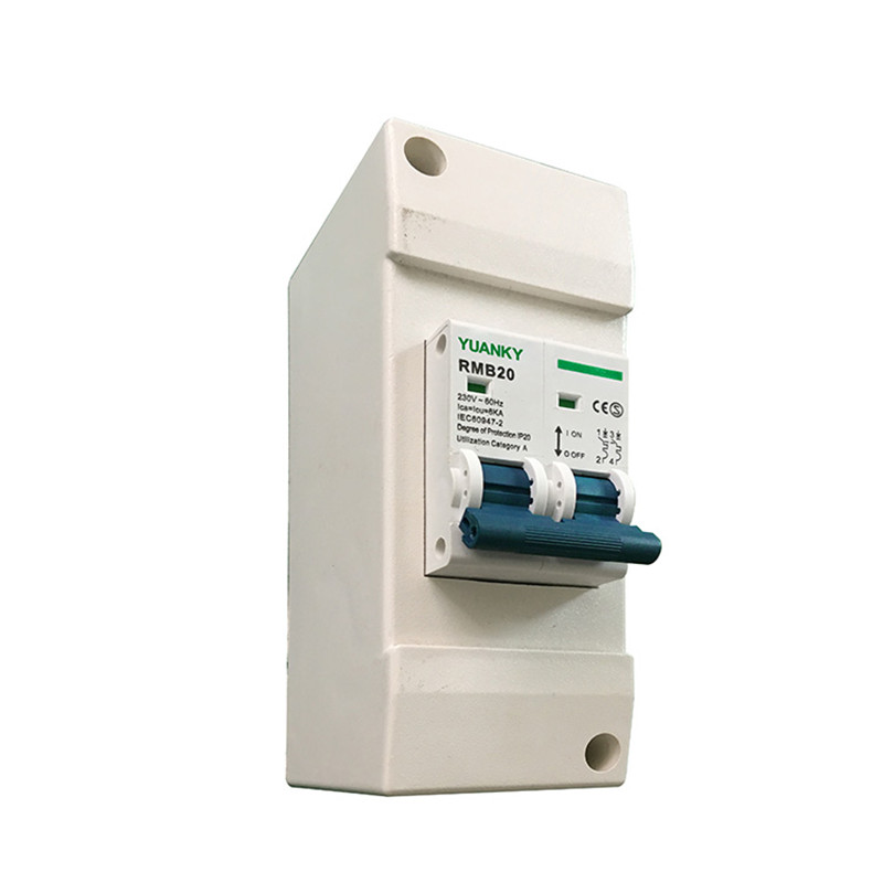 Wholesale 2 pole type B C D mcb Circuit breaker with protective cover mcb box 2