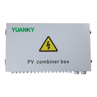 YUANKY 1500VDC impermeable IP65 PV caja de bloqueo de llave combinada 4 6 8 10 12 14 16 18 24 vías caja combinadora Solar Pv DC 1500V