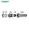 YUANKY Spiral Cable Gland Black Gray Nylon PA