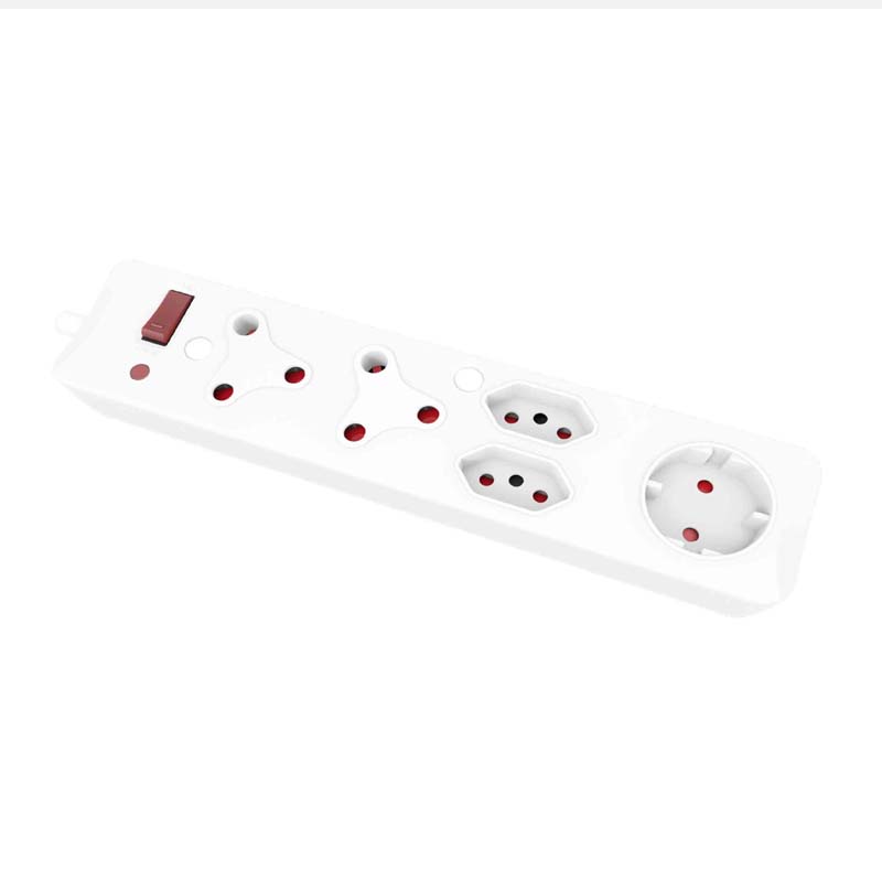 YUANKY Household South Africa Socket & Plug HW-SAS2N23U+C Plastic SA Type Surge Protection Multiplugs with USB Ports
