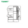 YUANKY Half - Pass Metal Cable Waterproof Connector CE ROHS REACH Brass Nickel Plated