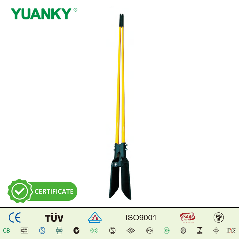 Fiberglass Handle Insulated Post Hole Digger Alloy Steel Blade for Live