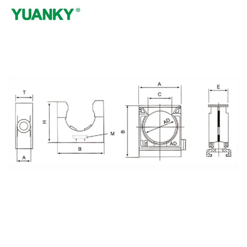 YUANKY Hot Selling Wave Hose Retube Fixed Support Nylon 66