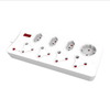 YUANKY Household South Africa Socket & Plug HW-SAS4N33U+C Plastic SA Type Surge Protection Multiplugs with USB Ports