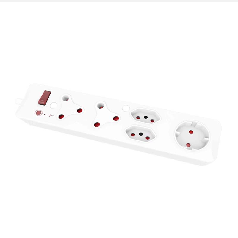 YUANKY Household South Africa Socket & Plug HW-SAS2N23U+C Plastic SA Type Surge Protection Multiplugs with USB Ports