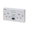 13A RCD Protected Safety Socket Twin Switch 2 USB Twin Switch 1 USB 1 Socket SMR/13A