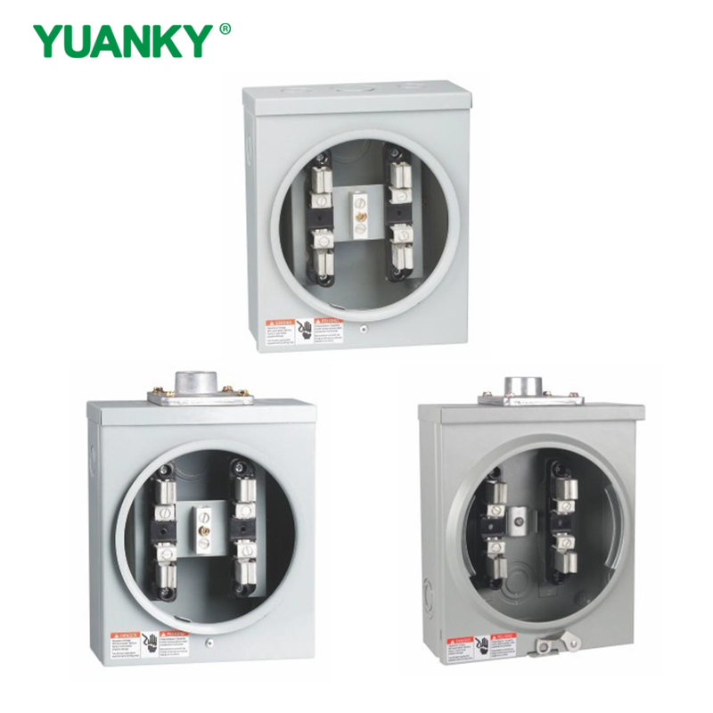 YUANKY 100A 600V Single Phase 100S Series Meter Socket Meter Mounting Equipment