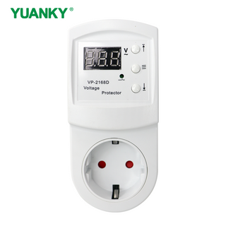 YUANKY 220V 16A VP-2168D Digital Dual Display Voltage Protector 50Hz 3-600S
