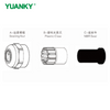 YUANKY Half - Pass Metal Cable Waterproof Connector CE ROHS REACH Brass Nickel Plated