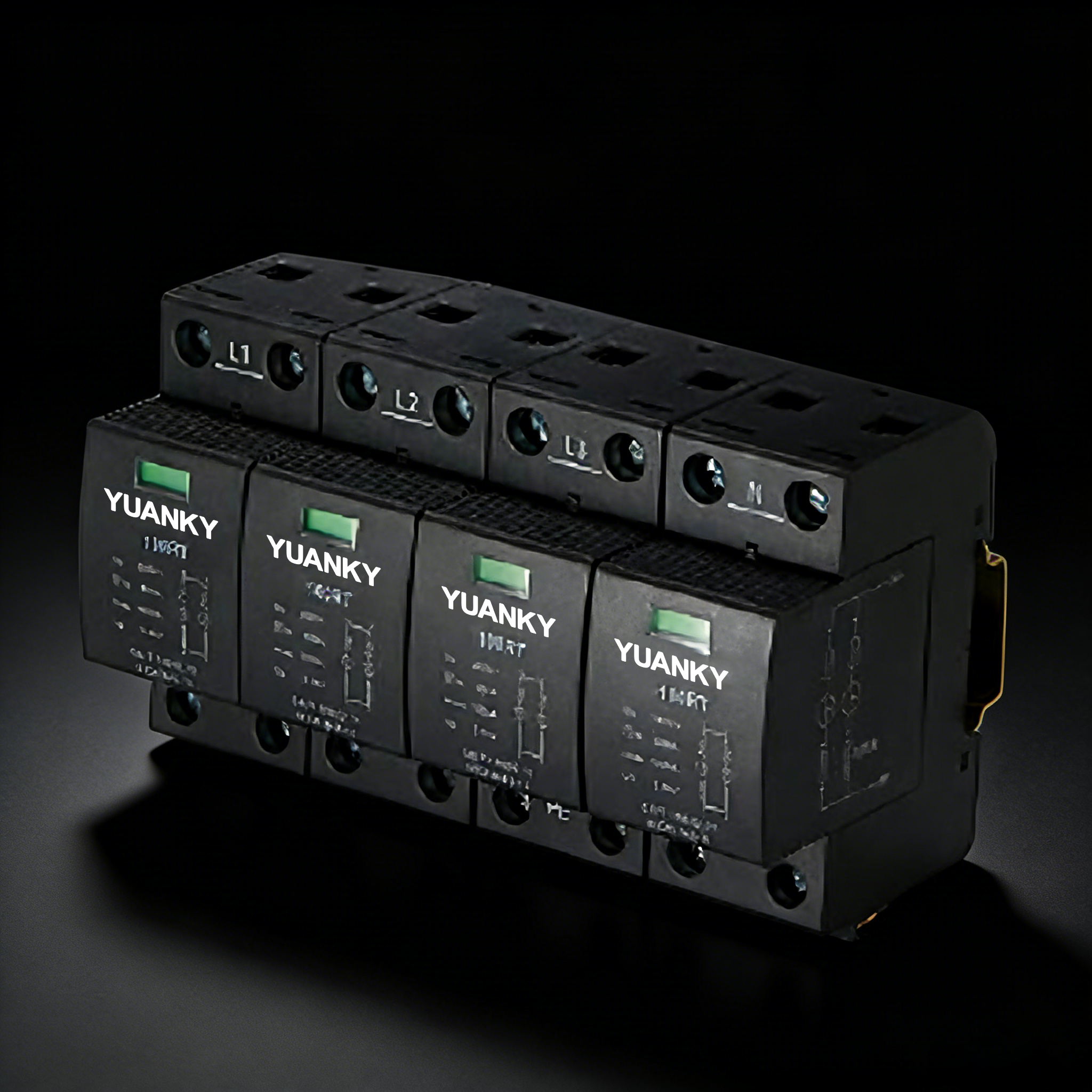 YUANKY 1P/2P/3P/4P AC Voltage 80RT T2 20RT SPD 60/80/100/160KA Surge Protective Device Din Rail Mounted Lightning Arresto
