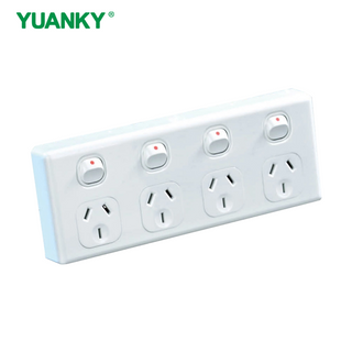 YUANKY Wall Socket 10A 16A 32A 6 G 2 Way Double Pole Type a Usb Dimmer Wall Switches Sockets