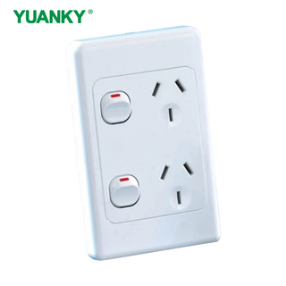 Yuanky HWB(AS) Wall Switches Sockets 3 G 2 Way 10A 16A 32A 15A TV Satellite Australia Socket Switch