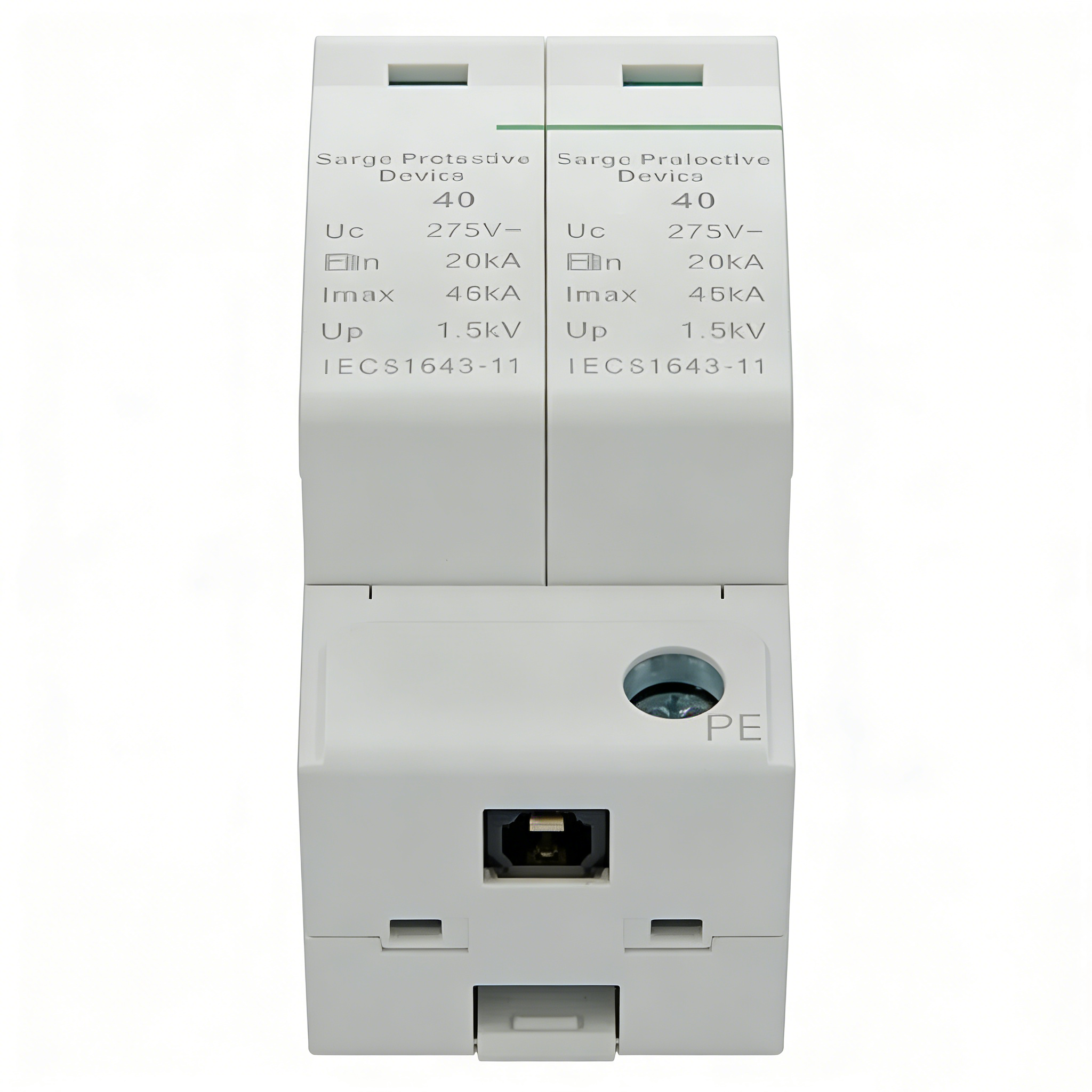 YUANKY 1P/2P/3P/4P AC Voltage T2 SPD 20/40KA Surge Protective Device Din Rail Mounted Lightning Arresto