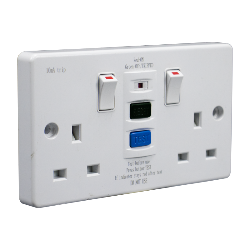 Rcd Protector 13A 16A Single Pole Plastic Metal Switched Socket Rcd Protection