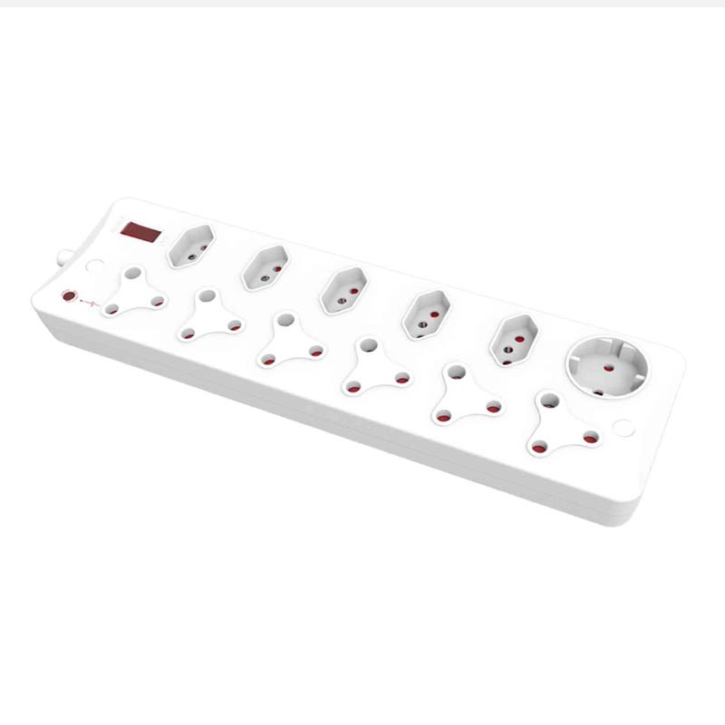 YUANKY Household South Africa Socket & Plug HW-SAS4N33U+C Plastic SA Type Surge Protection Multiplugs with USB Ports