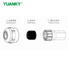 YUANKY Waterproof Connector for Straight Metal Cable CE ROHS REACH Brass Nickel Nlated