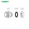 YUANKY Half - Pass Metal Cable Waterproof Connector CE ROHS REACH Brass Nickel Plated