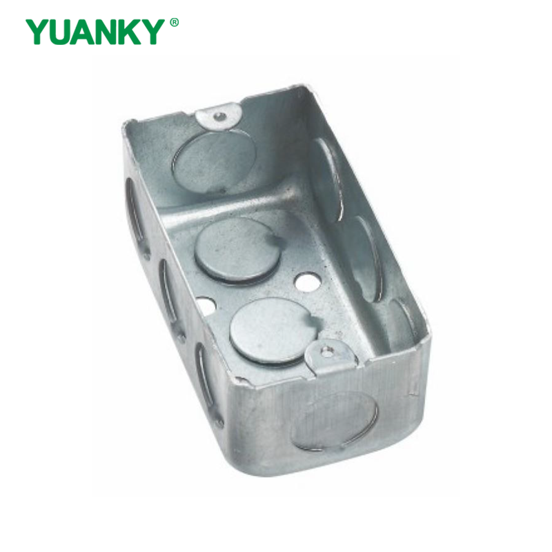 YUANKY 1-3/4" Steel Industrial Distribution Box with Biometric Lock 120V 100A 6 Sockets