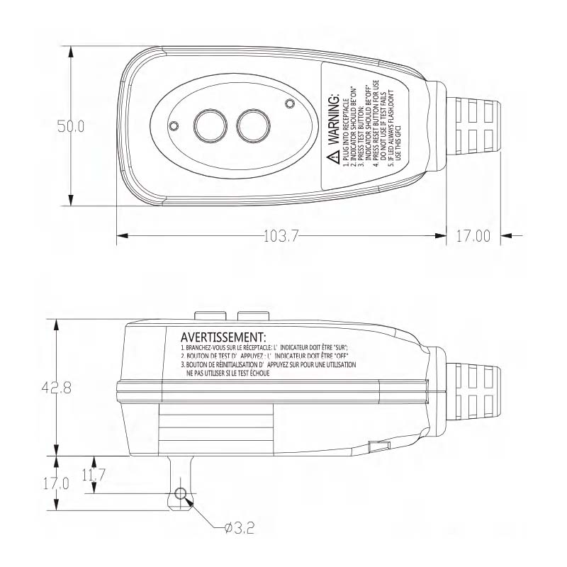 Hot Selling PRCD Series Industrial Plug Socket GF02-P2 15A 120v Male Female Connector Durable Plastic