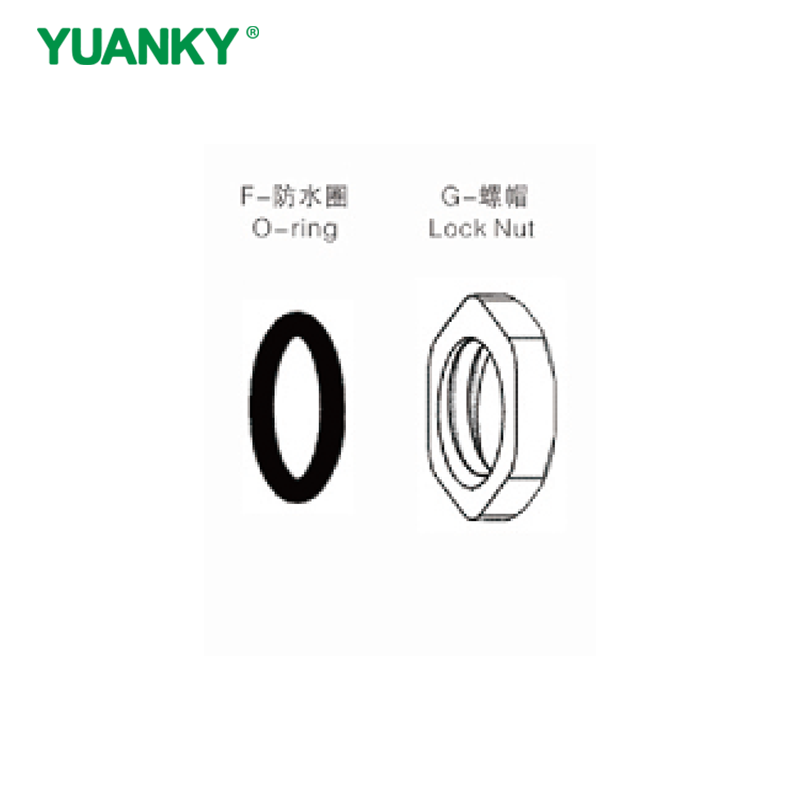 YUANKY CE ROHS REACH Brass Nickel Plated Anti-electromagnetic Meta Cable Waterproof Connector